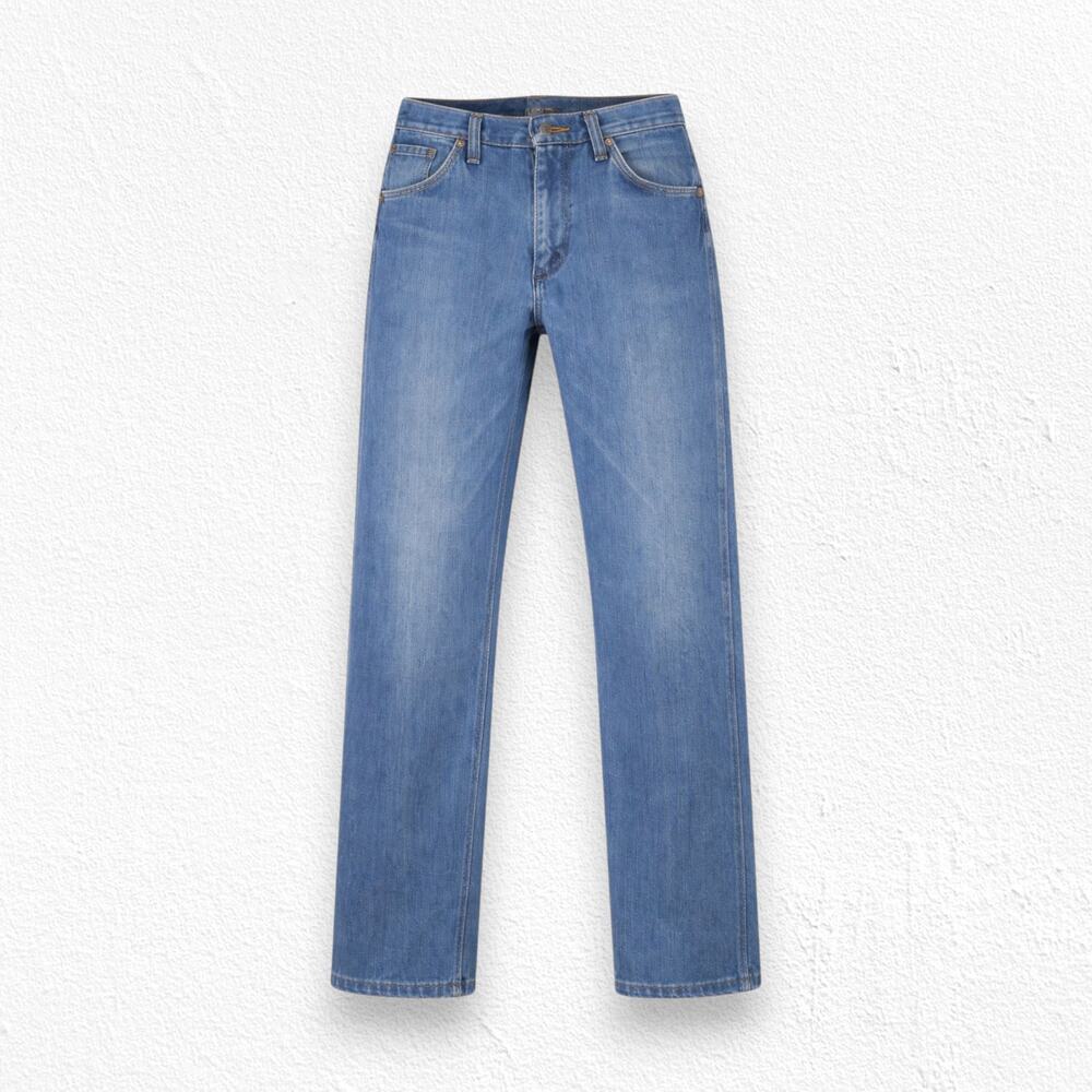 Vintage 70s Wrangler 910 Faded Blue Straight Leg Jeans USA Made Size 28 x 31